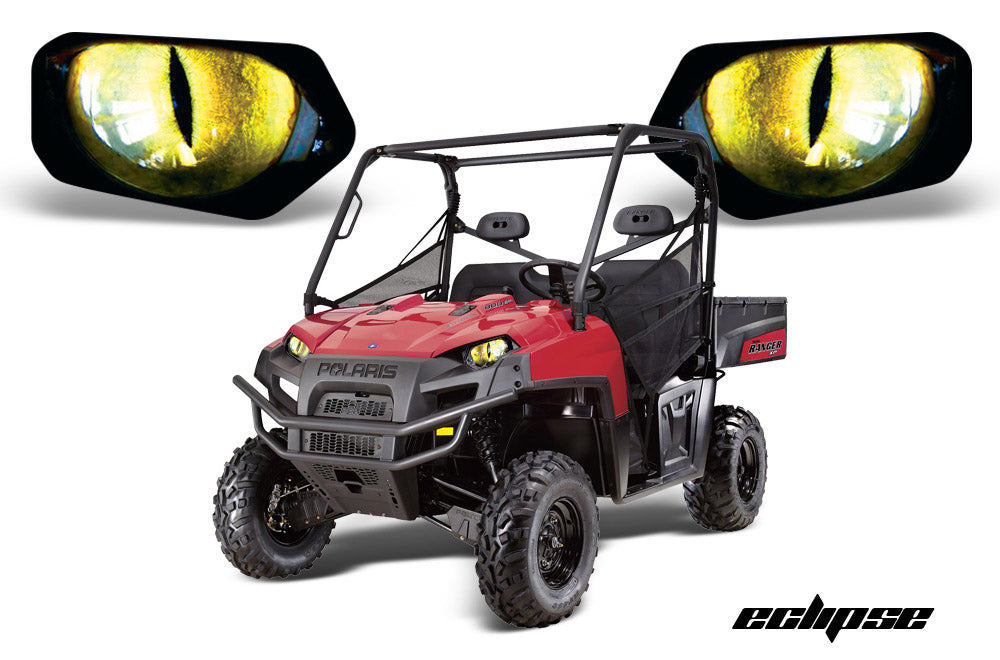 thumbnail image 2 of AMRRACING Headlight Eye Graphics Decal Kit For Polaris RZR 800/900 - Perforated Vinyl, ECLIPSE R Style, Made In USA 2 of 4