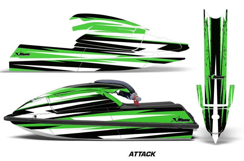 Kawasaki Jet Ski 440 / 550 SX Purple Graphics Decal Wrap Kit – Blue & Silver