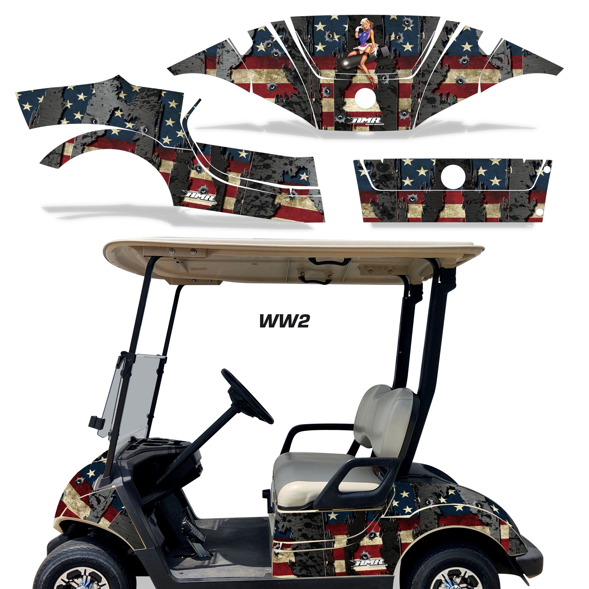 Custom Yamaha Golf Cart Graphics. Wrap kits in over 40 designs ...