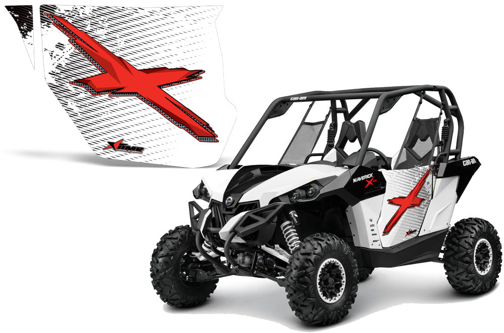 AMR Racing Door Graphics Kit for Can Am Maverick UTV, 2 Door Model