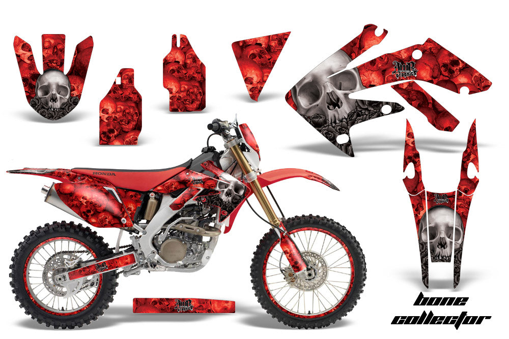 Honda Fork Guard Graphics Decals - Red/Black - Fits CR125 CR250 CRF250 CRF450 2004-2017