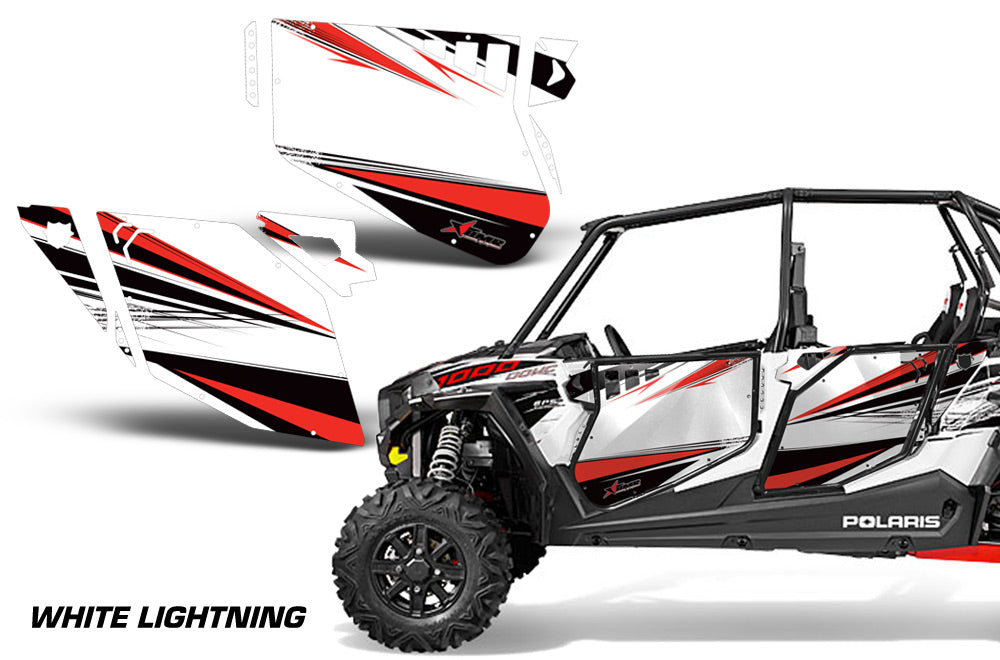 AMR Racing Door Graphics Kit for Polaris RZR4 1000, 1000xp, 2013,2014 ...