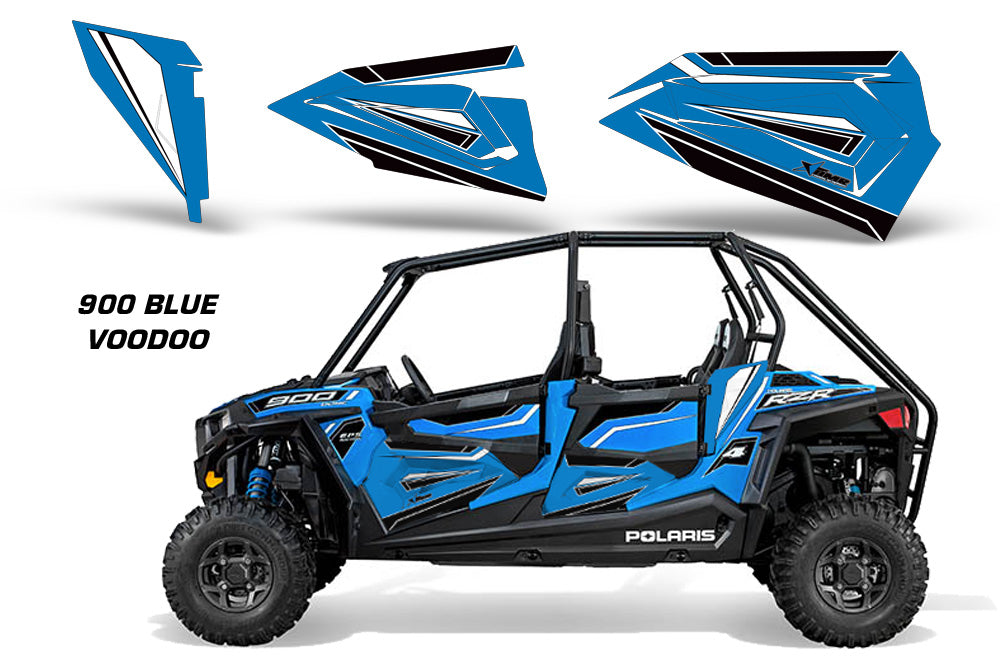 AMR Racing Lower Half Door Graphics Kit for Polaris RZR4 900S, Polaris ...
