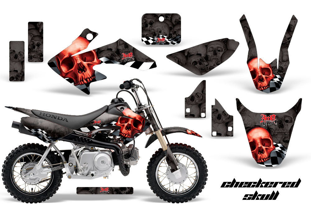 Blue Camo Savage Racing Graphics Kit – Fits 2004-2012 Honda CRF50, Decal Set By Factory EFX