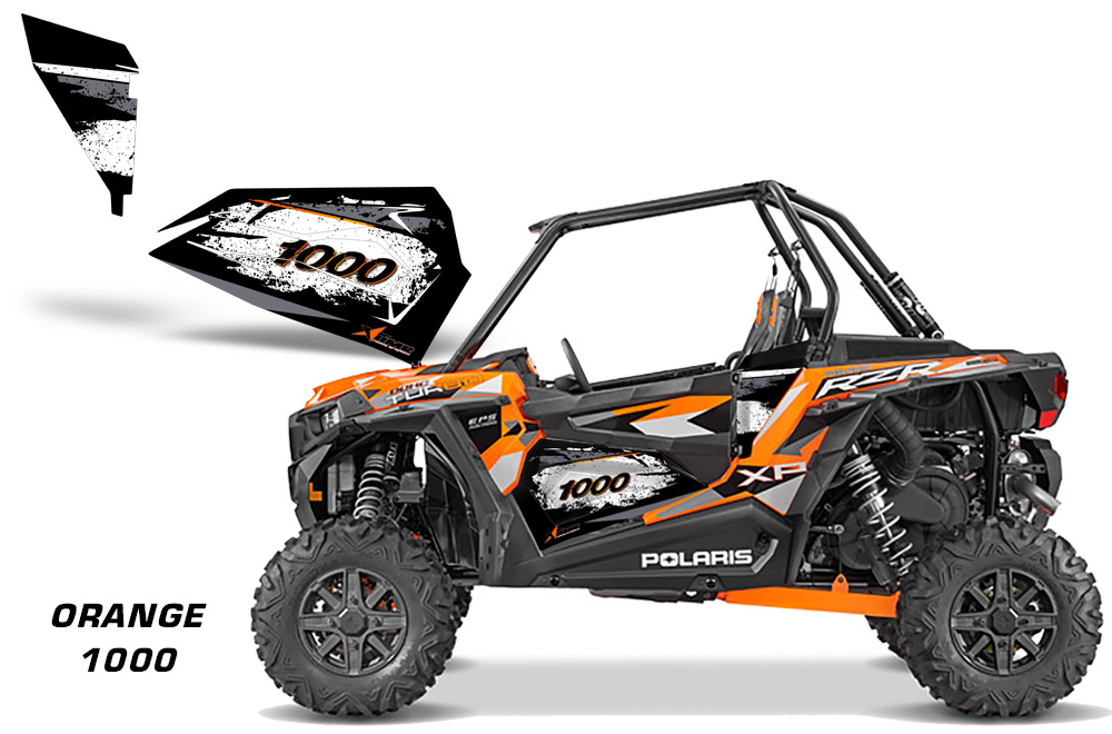 AMR Racing Lower Half Door Graphics Kit for Polaris RZR2 1000,900s ...